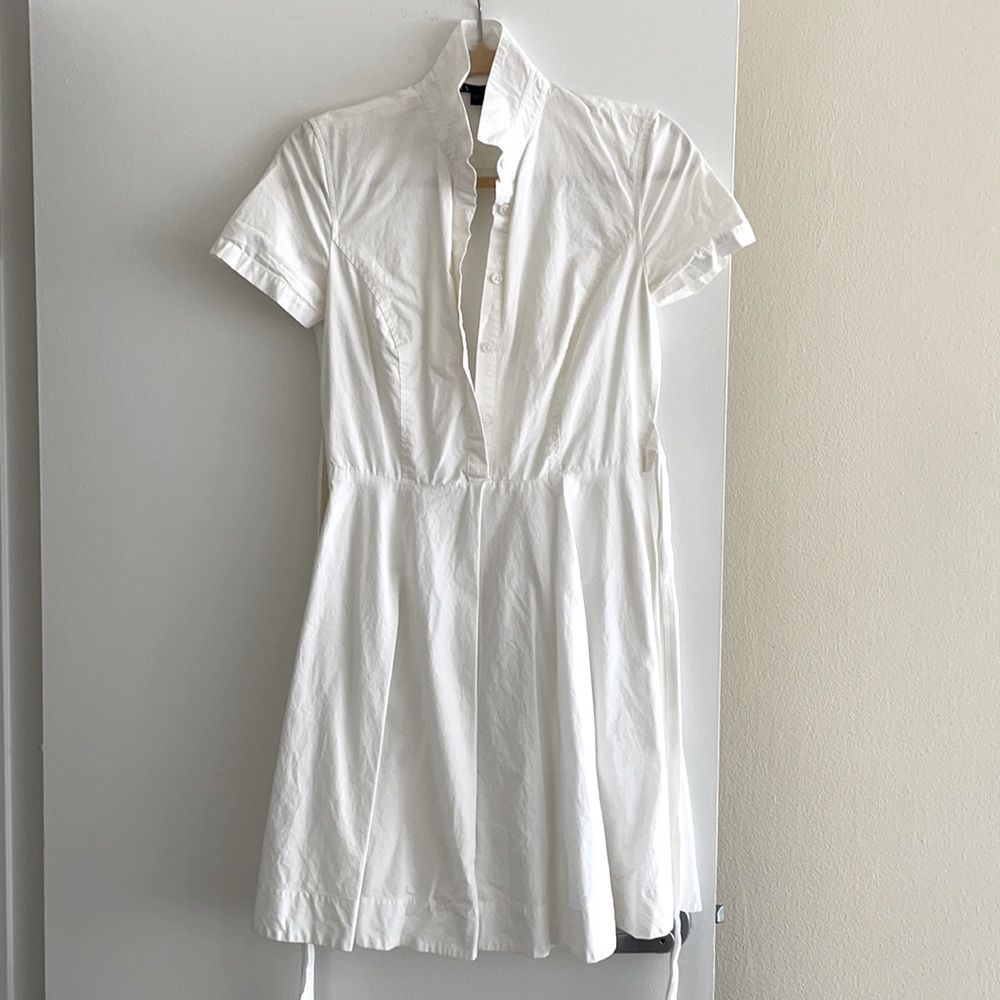 White Cotton Shirt dress